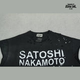 Camiseta Regata Satoshi Nakamoto Paint Splatter Sleeveless Tee Black