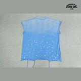 Camiseta Regata Satoshi Nakamoto Paint Splatter Sleeveless Tee Blue