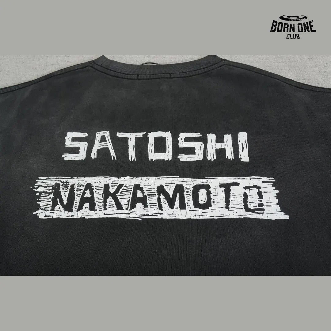 Camiseta Regata Satoshi Nakamoto Patch Sleeveless Tee Black