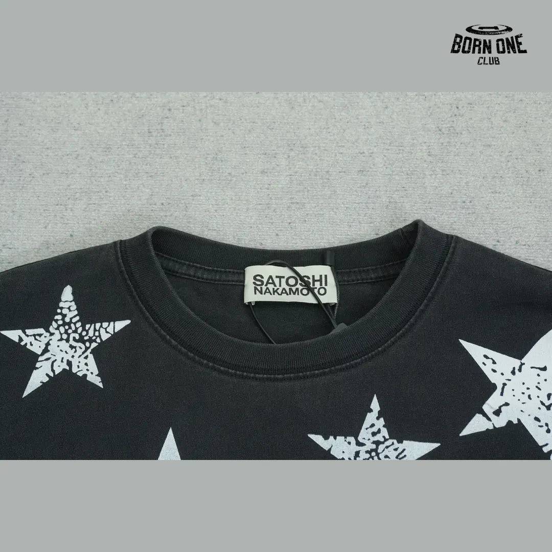 Camiseta Regata Satoshi Nakamoto Stars Sleeveless Tee Black