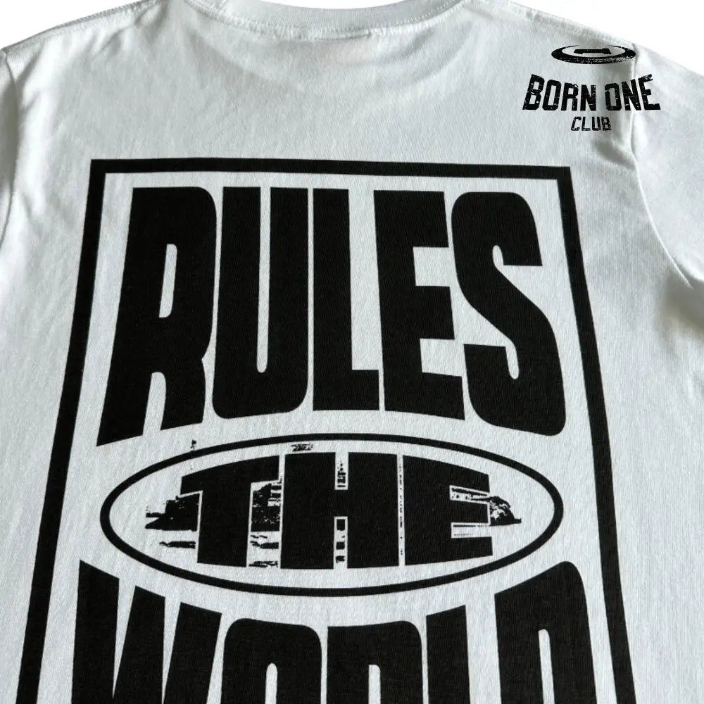 Camiseta Rules Block White and Black Corteiz