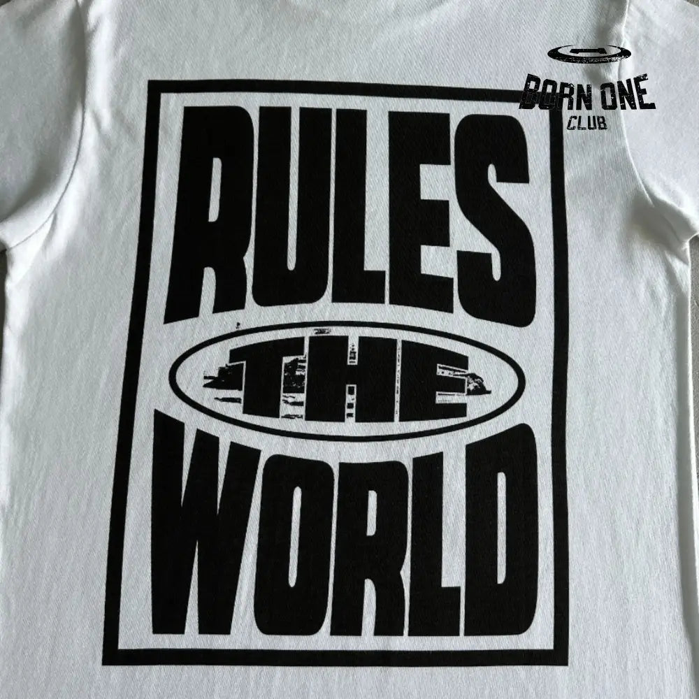 Camiseta Rules Block White and Black Corteiz