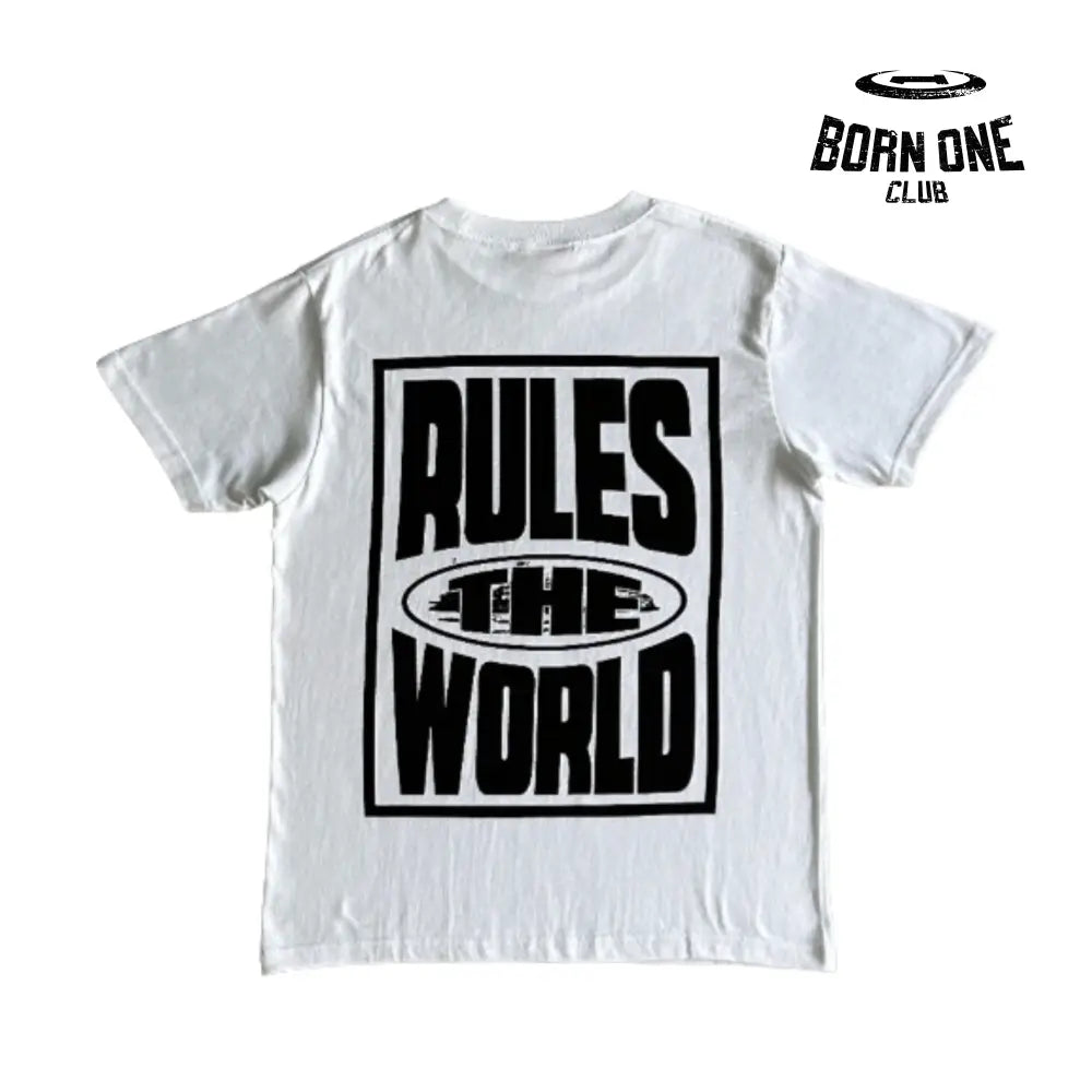 Camiseta Rules Block White and Black Corteiz