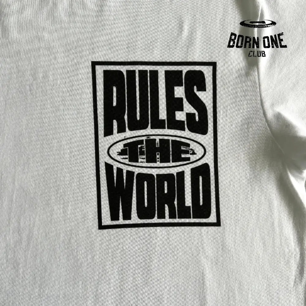 Camiseta Rules Block White and Black Corteiz