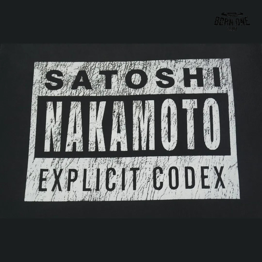 Camiseta Satoshi Nakamoto Explicit Codex Tee Black