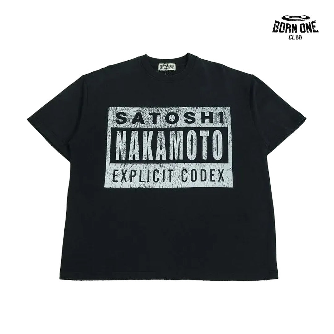 Camiseta Satoshi Nakamoto Explicit Codex Tee Black