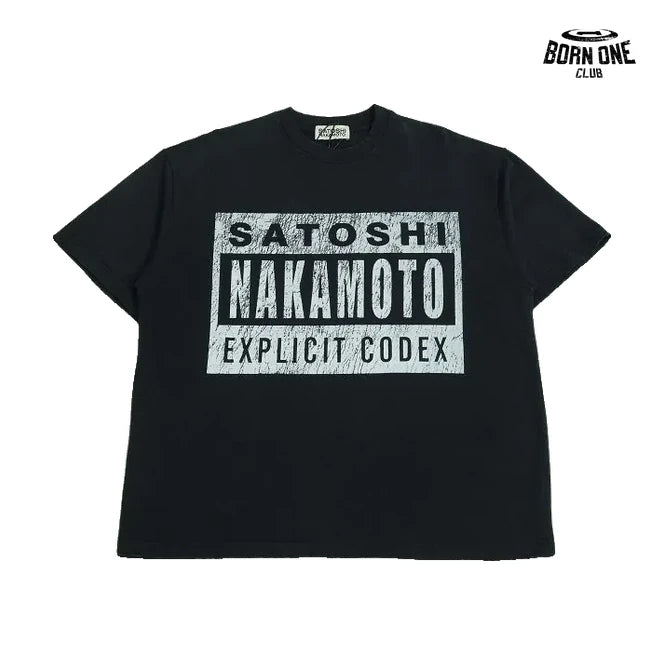Camiseta Satoshi Nakamoto Explicit Codex Tee Black