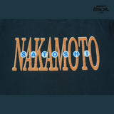 Camiseta Satoshi Nakamoto Orange Logo Studded Tee Black