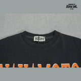 Camiseta Satoshi Nakamoto Orange Logo Studded Tee Black
