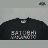 Camiseta Satoshi Nakamoto Rhinestone Logo Tee Black