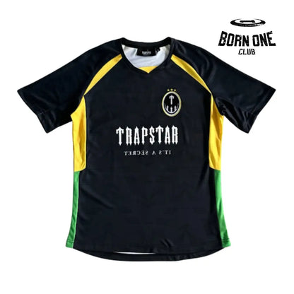 Camiseta Trapstar Football Black & Yellow & Green P