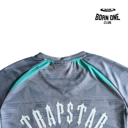 Camiseta Trapstar Football Grey & Sea Blue