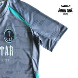Camiseta Trapstar Football Grey & Sea Blue