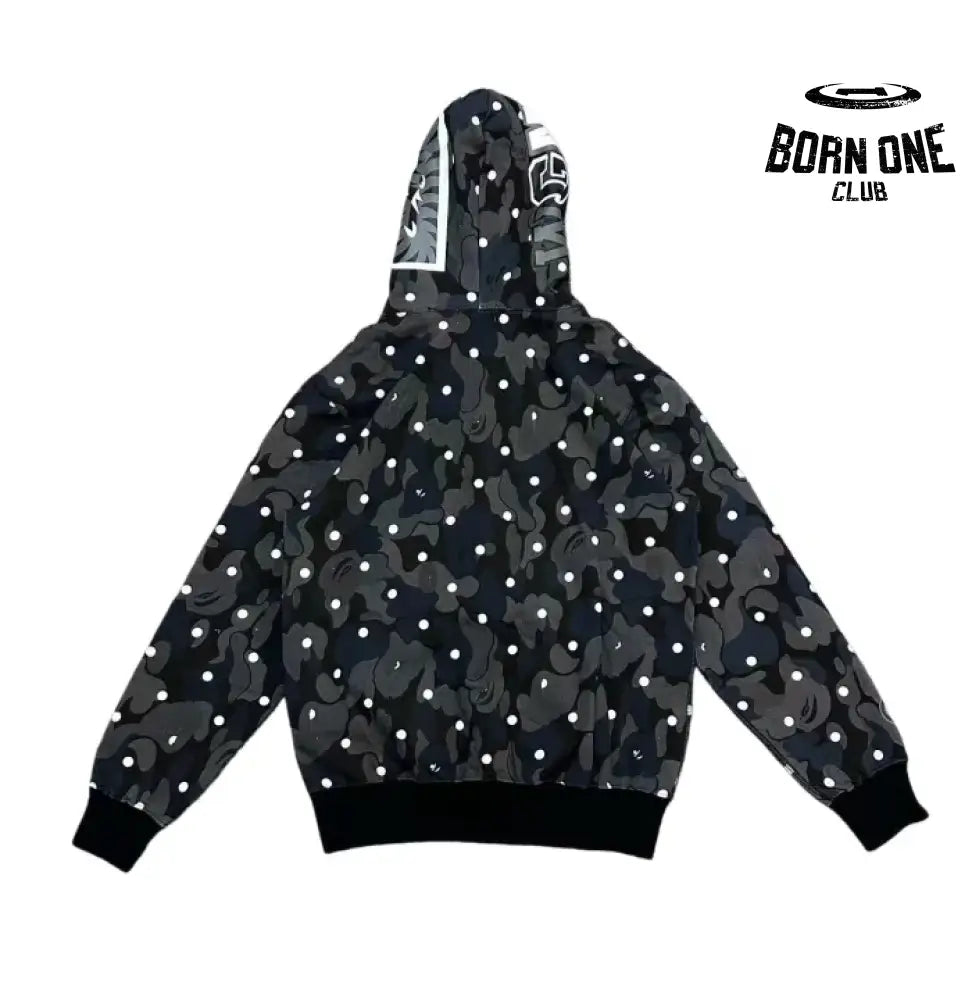 Bape Shark Polka Dot Moletom Zíper