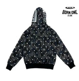 Bape Shark Polka Dot Moletom Zíper