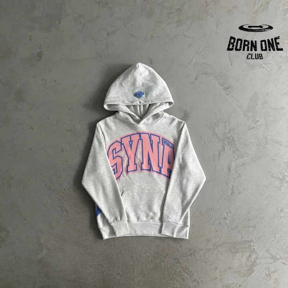 Conjunto Syna World College Logo Cinza/Rosa