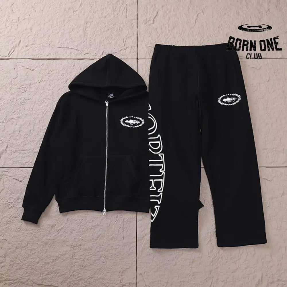 Conjunto Corteiz Superior Royale Preto/Branco