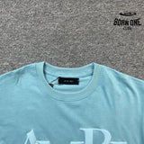 Camiseta Amiri Staggered Logo Azul