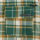 Chrome Heart Check Cotton Long Sleeve Shirt Green Camisa