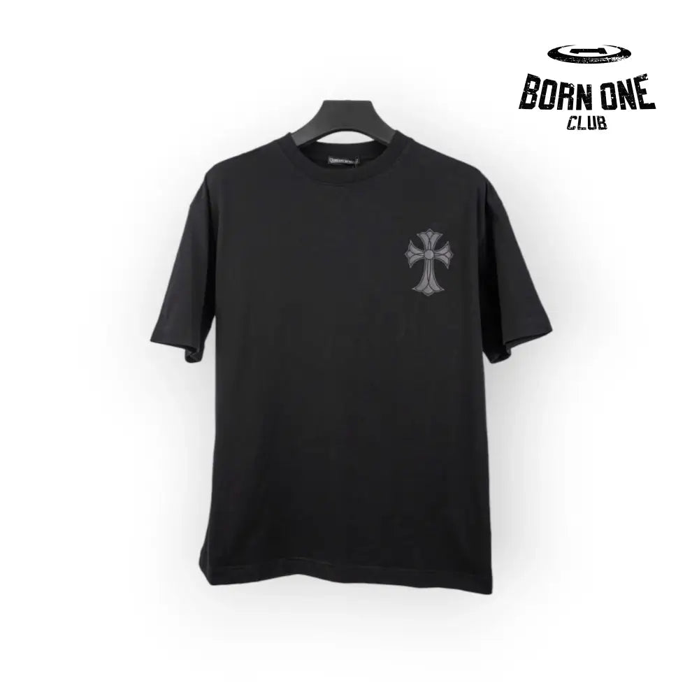 Chrome Heart Corss Outline T-Shirt in Black Camista