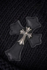 Chrome Heart Cross Beanie in Black Touca One Size