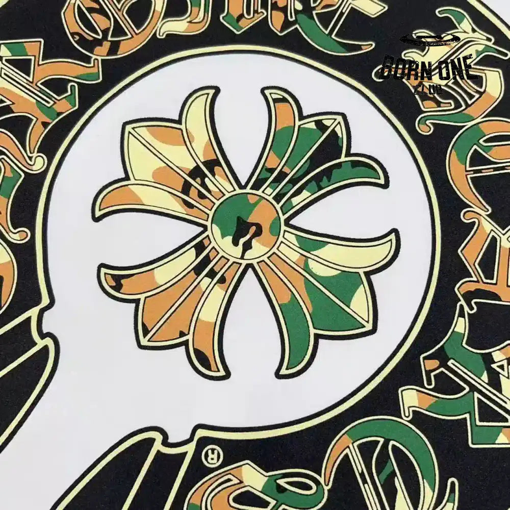 Chrome Heart Horse Shoe Logo Pocket T-Shirt in Camo White