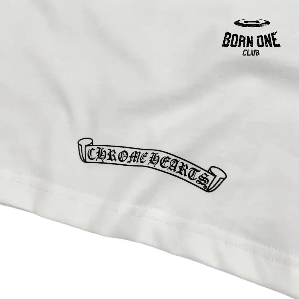 Chrome Heart Horse Shoe Logo Pocket T-Shirt in Camo White