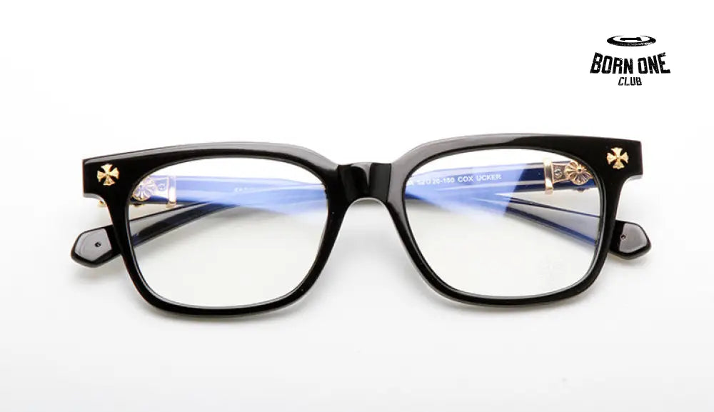 Chrome Hearts Black Gold Glasses Óculos (Alta Qualidade)