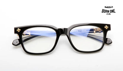 Chrome Hearts Black Gold Glasses Óculos (Alta Qualidade)