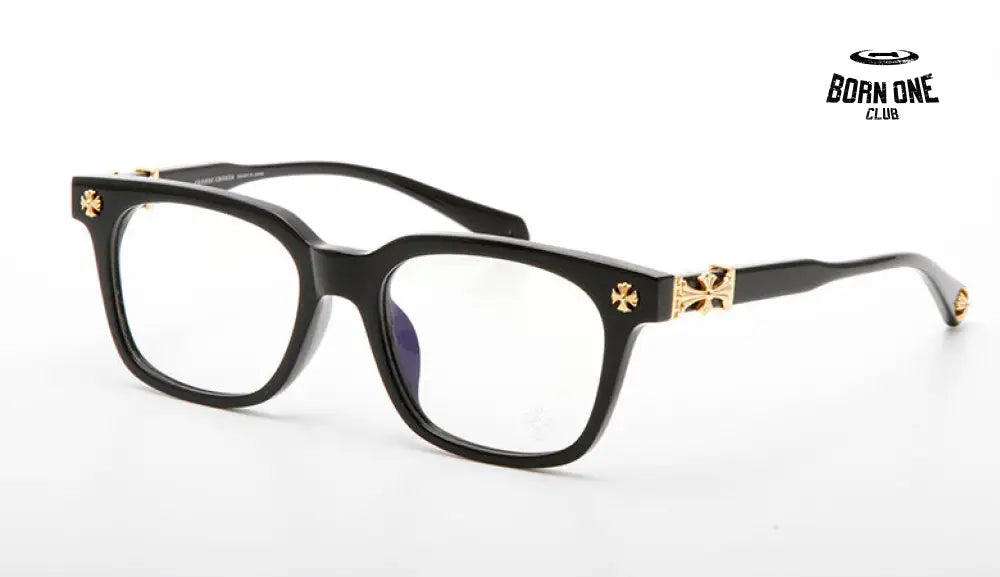 Chrome Hearts Black Gold Glasses Óculos (Alta Qualidade)