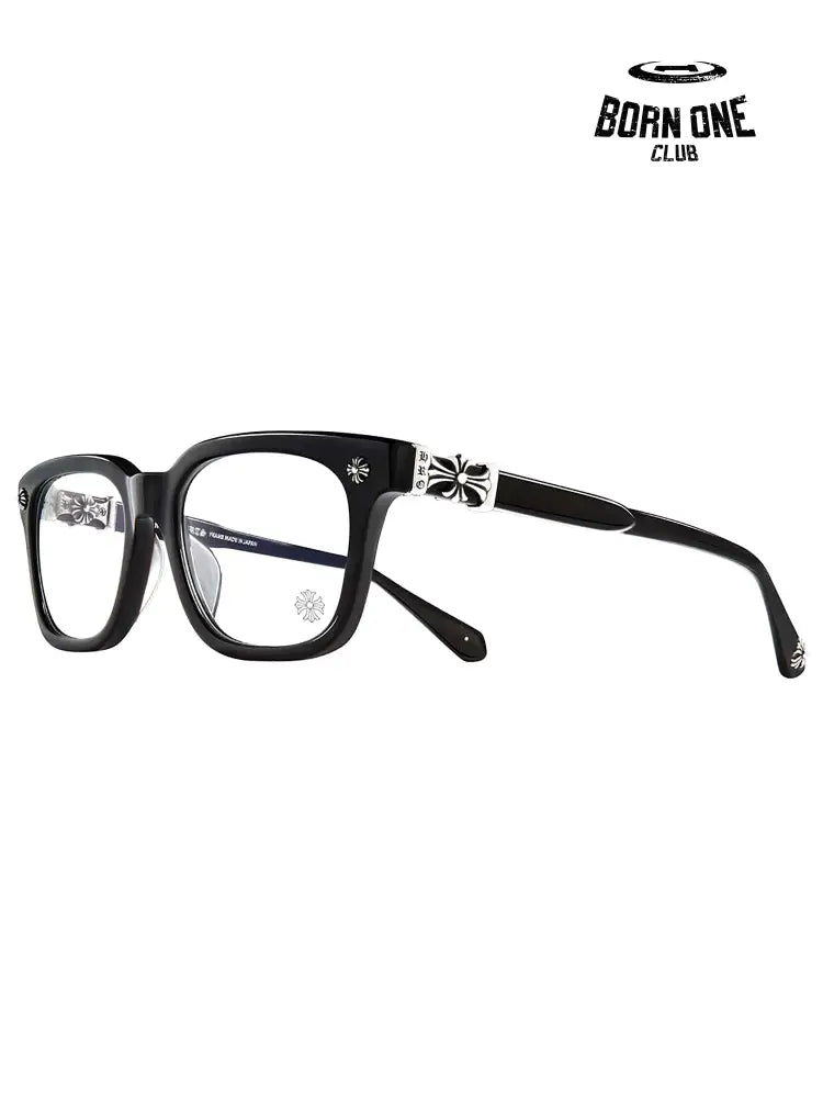 Chrome Hearts Black Silver Glasses Óculos (Alta Qualidade)