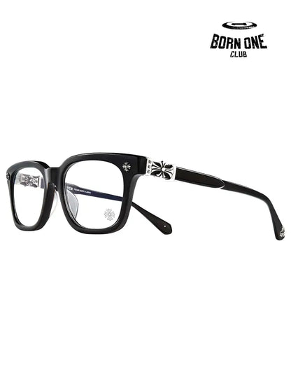 Chrome Hearts Black Silver Glasses Óculos (Alta Qualidade)