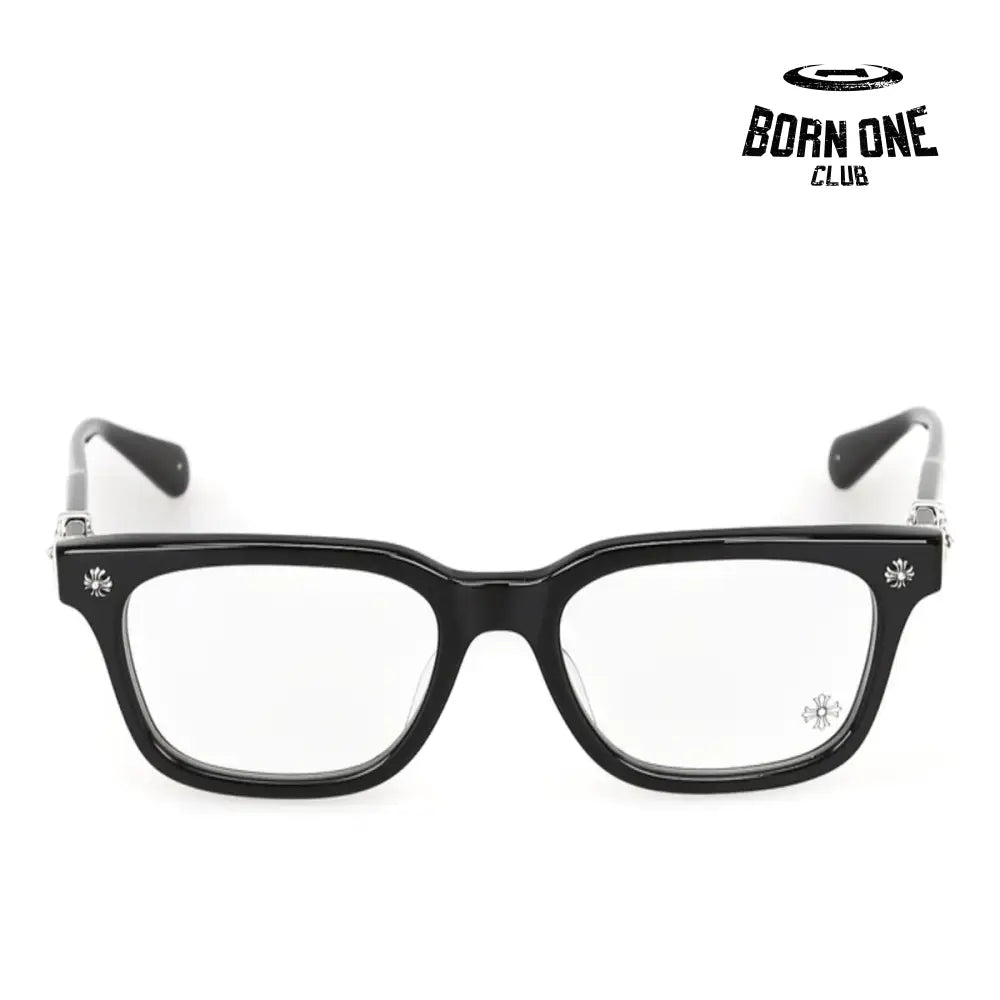 Chrome Hearts Black Silver Glasses Óculos (Alta Qualidade)