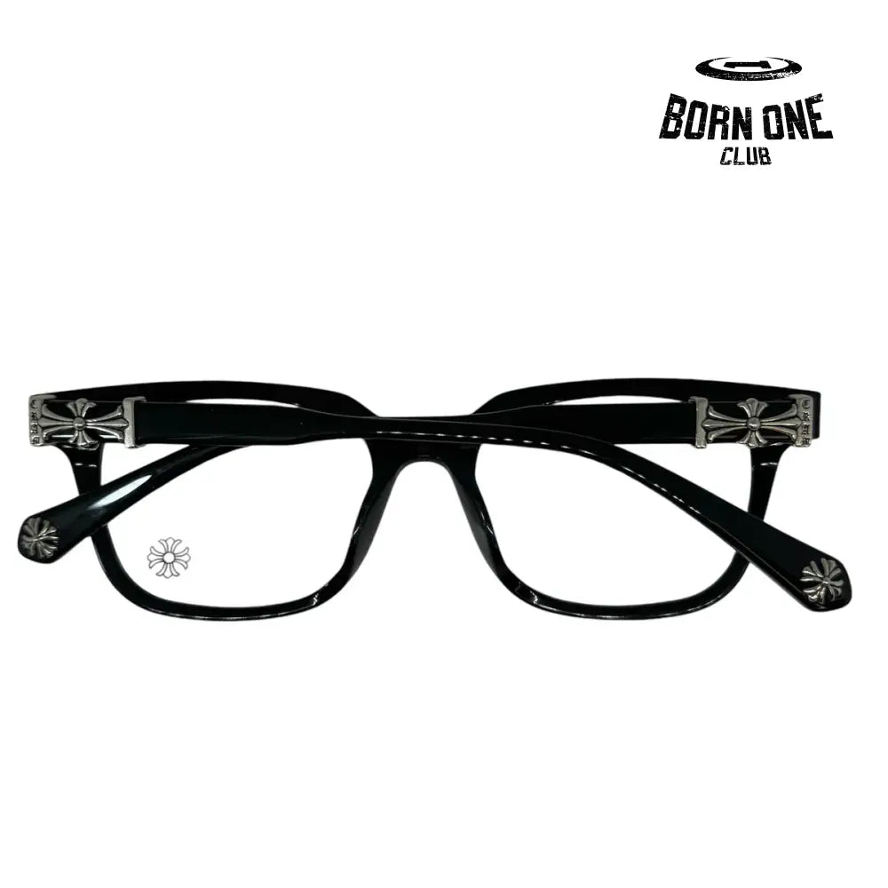 Chrome Hearts Black Silver Glasses Óculos (Alta Qualidade)
