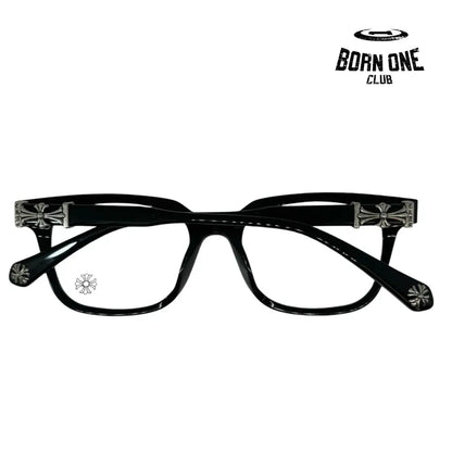 Chrome Hearts Black Silver Glasses Óculos (Alta Qualidade)