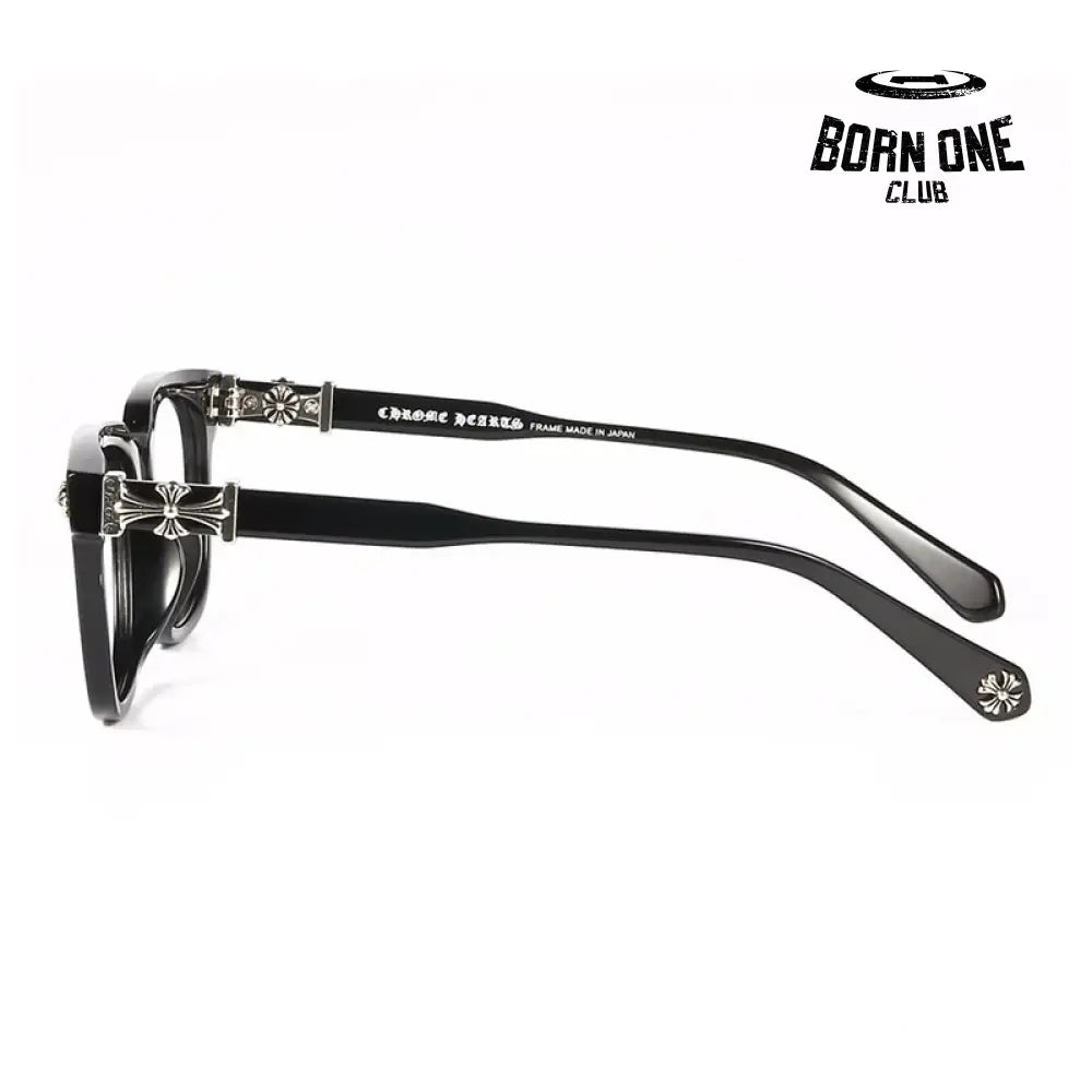 Chrome Hearts Black Silver Glasses Óculos (Alta Qualidade)