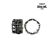 CHROME HEARTS Cemetery Ring Prata 925 & Zircônia Anel