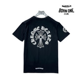 Chrome Hearts Collar Print T-Shirt Black White Camiseta
