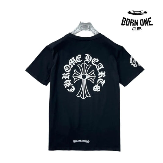 Chrome Hearts Collar Print T-Shirt Black White Camiseta