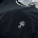 Chrome Hearts Collar Print T-Shirt Black White Camiseta