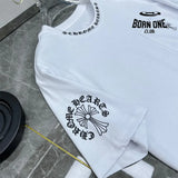 Chrome Hearts Collar Print T-Shirt Black White Camiseta
