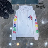 Chrome Hearts Colorful Crosses hoodie (Black/White) Moletom
