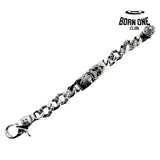 CHROME HEARTS Dagger Link Clip Thick Bracelete Prata 925