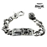 CHROME HEARTS Dagger Link Clip Thick Bracelete Prata 925