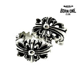 CHROME HEARTS Double Floral Ring Prata 925 Anel