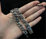 CHROME HEARTS Floral Fancy Chain Thin Bracelete Prata 925