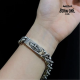 CHROME HEARTS Floral Fancy Chain Thin Bracelete Prata 925