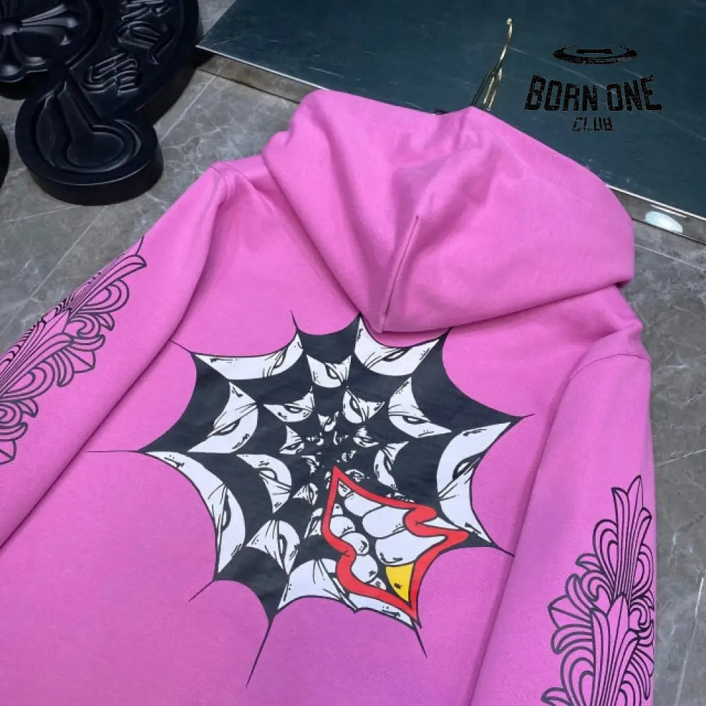 Chrome Hearts Hoodie Pink Moletom