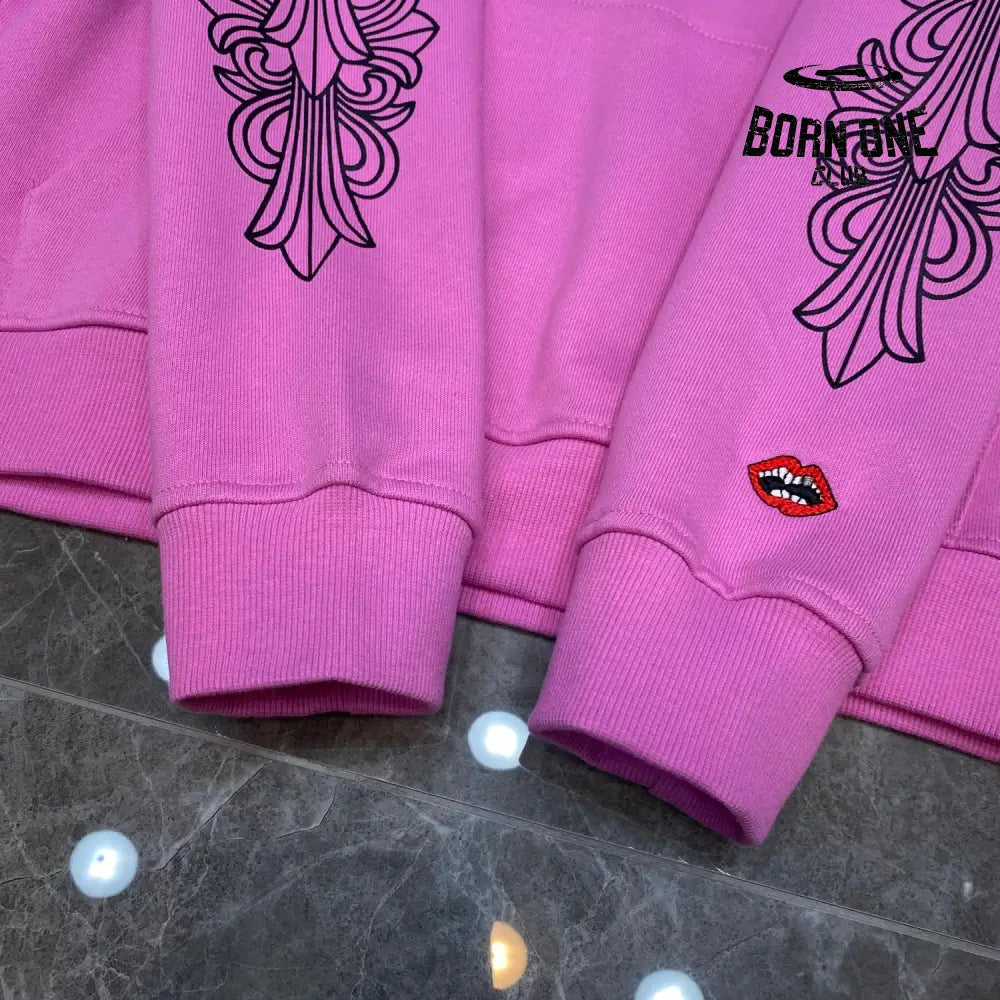 Chrome Hearts Hoodie Pink Moletom