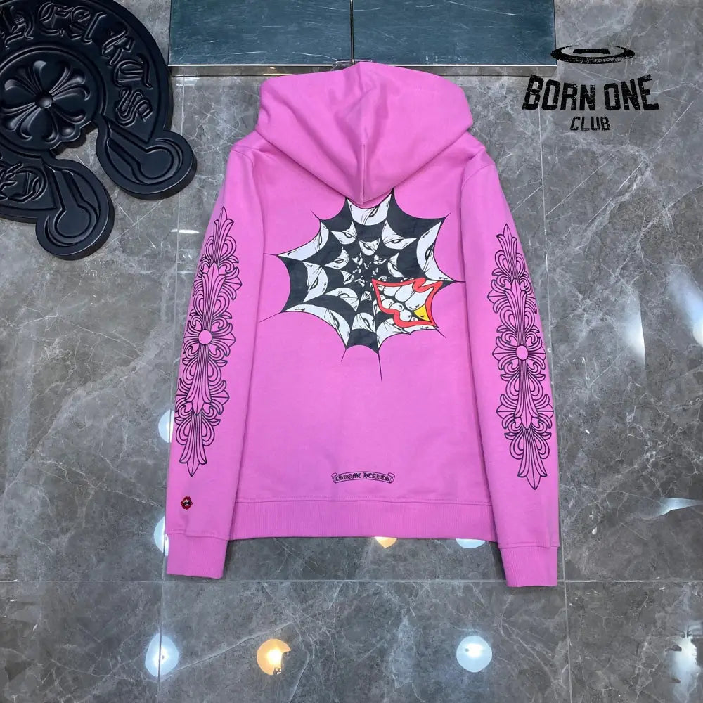 Chrome Hearts Hoodie Pink Moletom